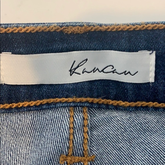 KanCan denim distressed leopard fabric jeans - Picture 10 of 10